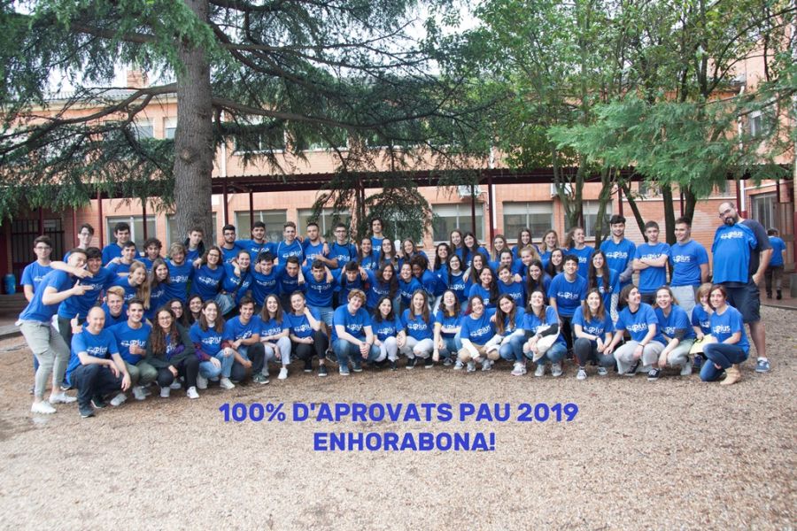 100% d’aprovats a les proves PAU 2019